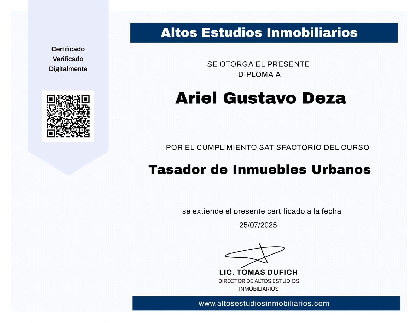 Tasador de Inmuebles Urbanos